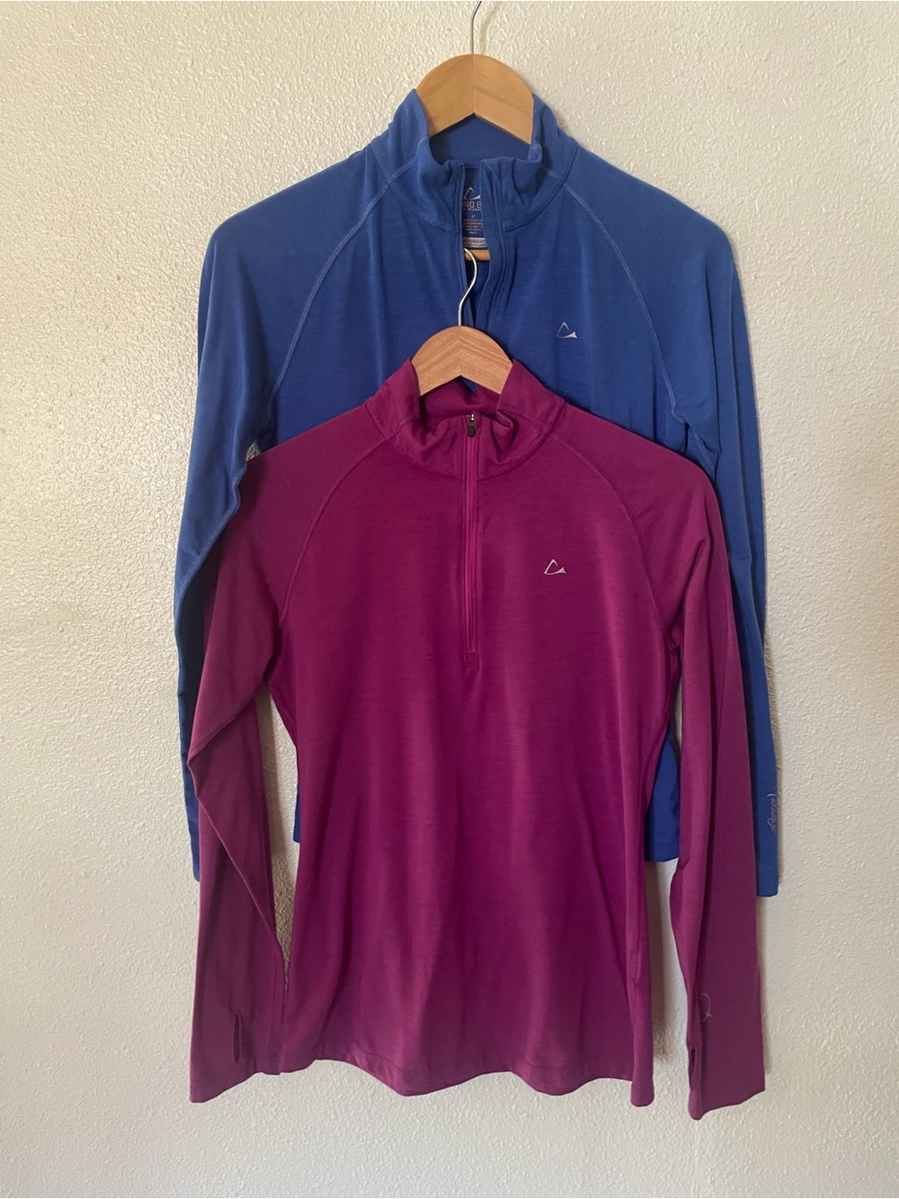 Merino Blend Paradox Set of 2 Partial Zip Pullover Long Sleeve Tops DriRelease M